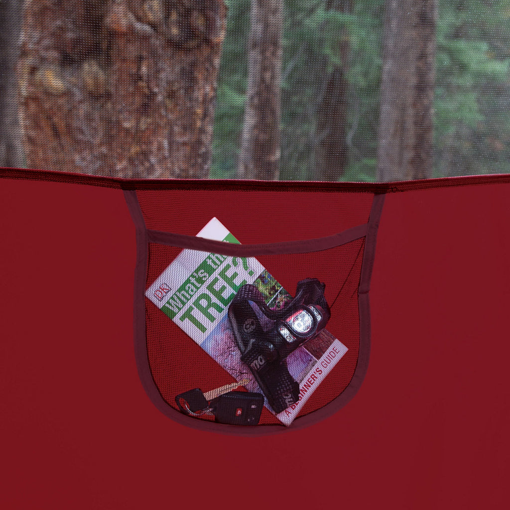 Coleman 4-Person Flatwoods II™ Lightweight Dome Camping Tent | 9 x 7 ft | Red