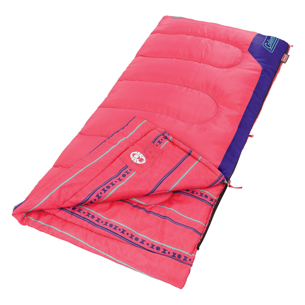 Coleman Kids 50°F Cool-Weather Sleeping Bag | Pink | 60"l X 26"w