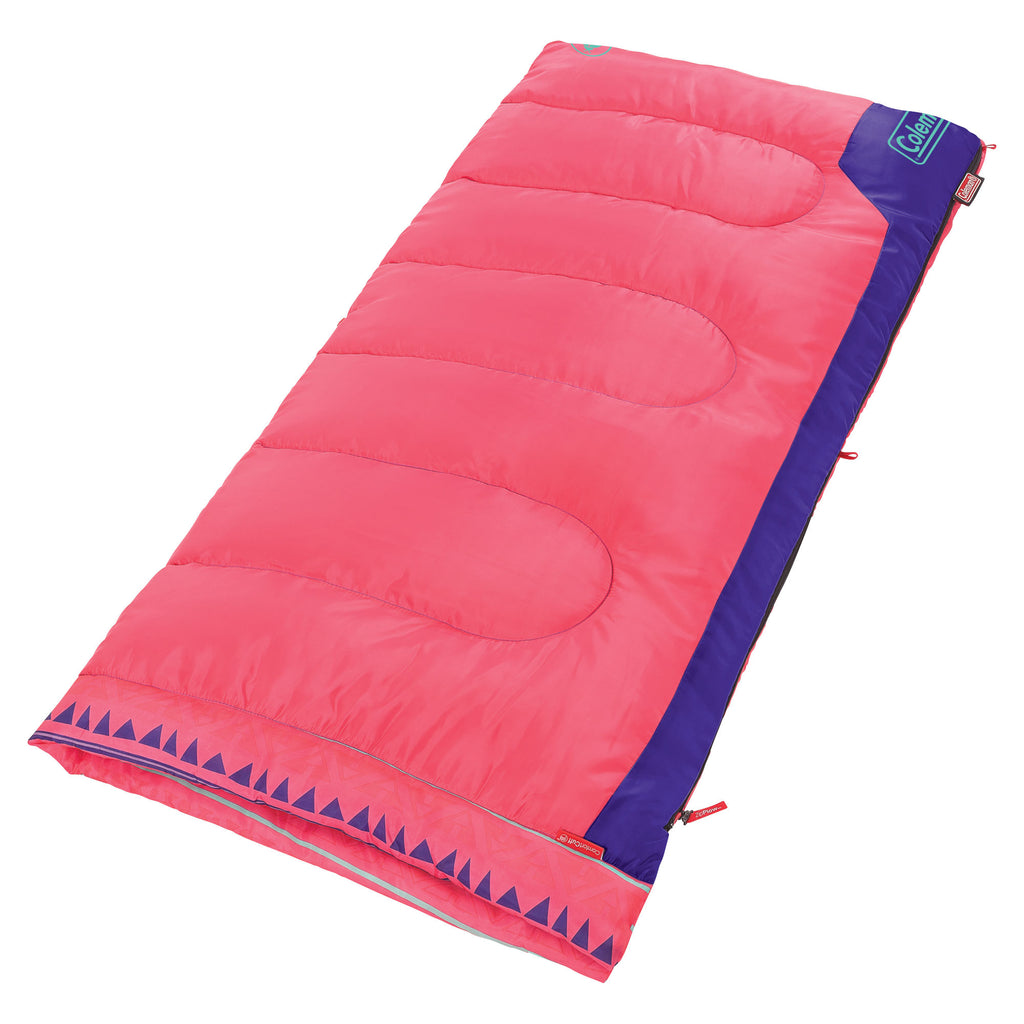 Coleman Kids 50°F Cool-Weather Sleeping Bag | Pink | 60"l X 26"w