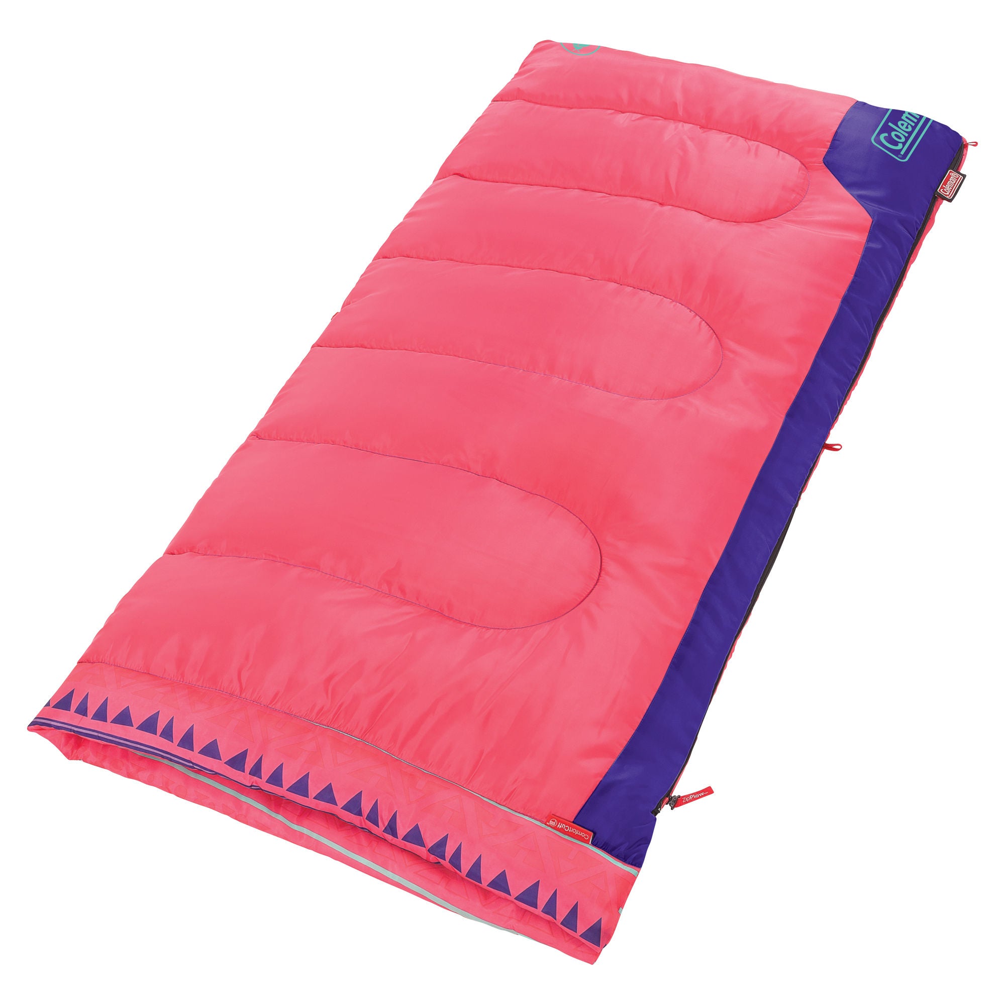 Coleman Kids 50°F Cool-Weather Sleeping Bag | Pink | 60"l X 26"w