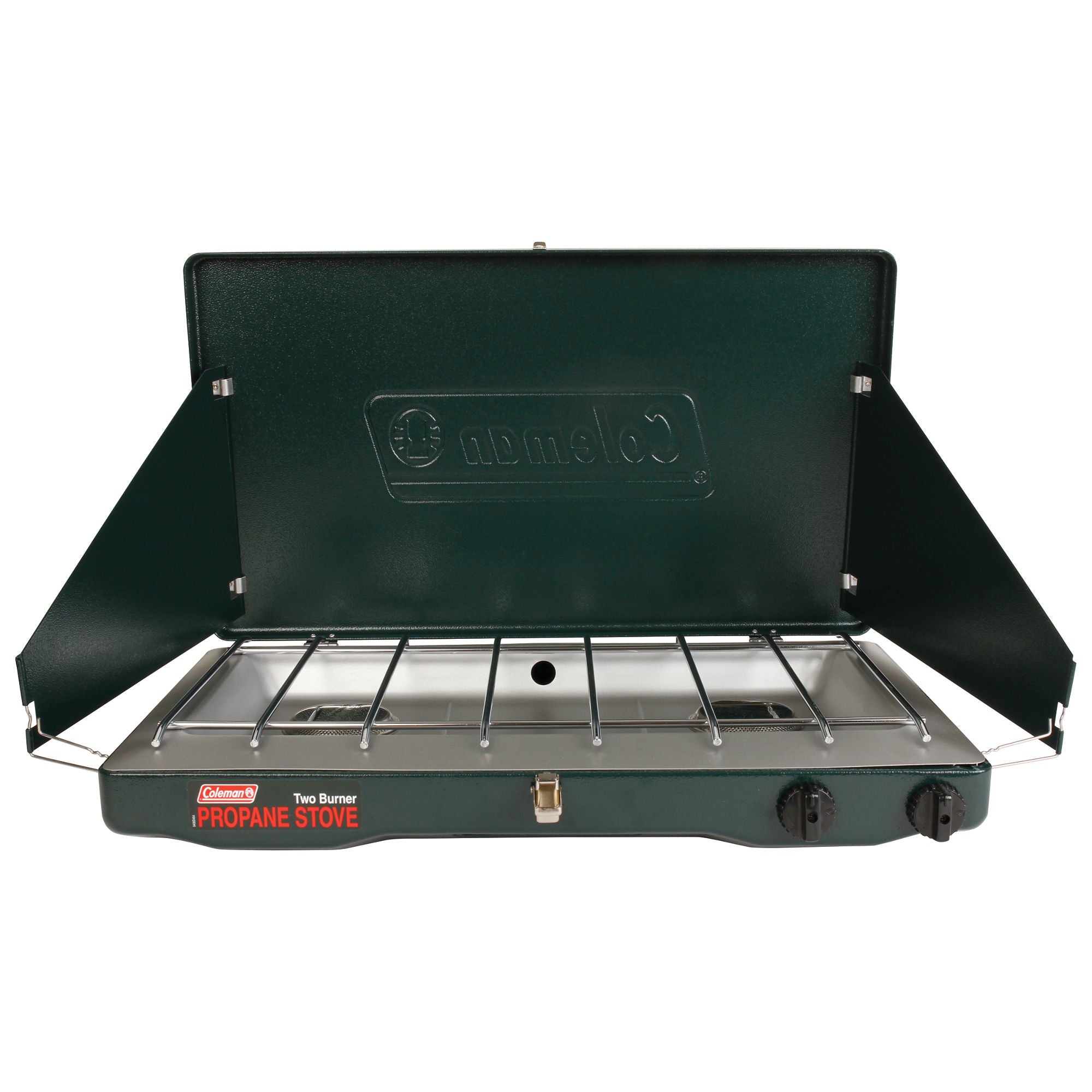 Coleman Classic Propane Gas Camping Stove | 2-Burner | Green | 20,000 BTUs | 2 Independently Adjustable Burners | Easy Cleaning