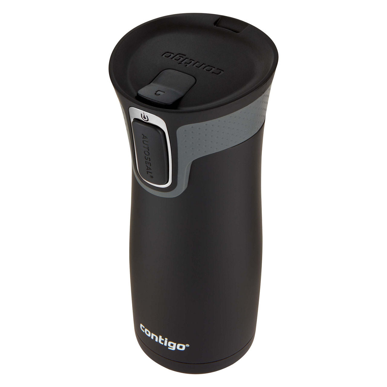 Contigo® West Loop Stainless Steel Travel Mug with AUTOSEAL®Lid | 16oz | 2-Pack | Black & Scuba | Cup Holder