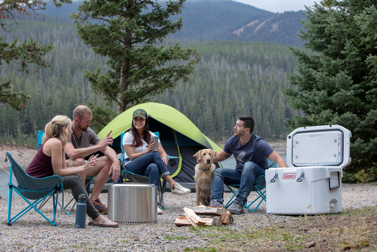 Coleman Kickback™ Breeze Chair | Blue | Strong Steel Frame | Supports Up To 250 lbs