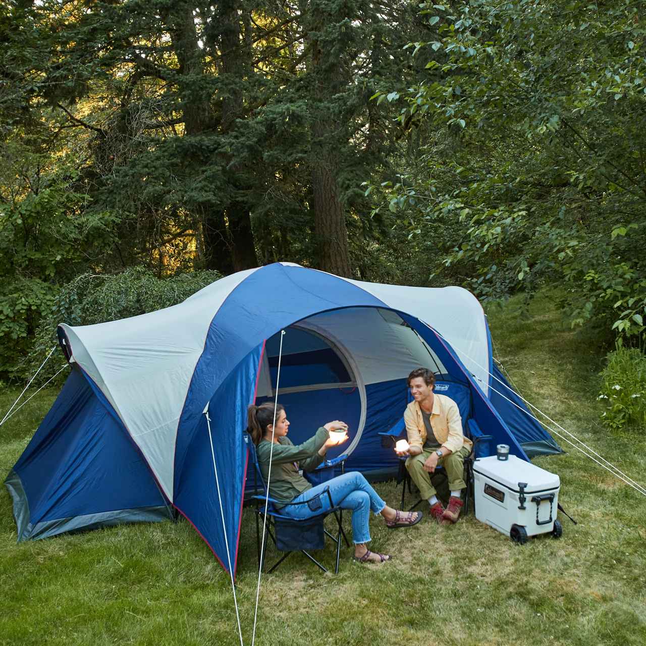 Coleman 8-Person Montana™ Cabin Camping Tent | Blue