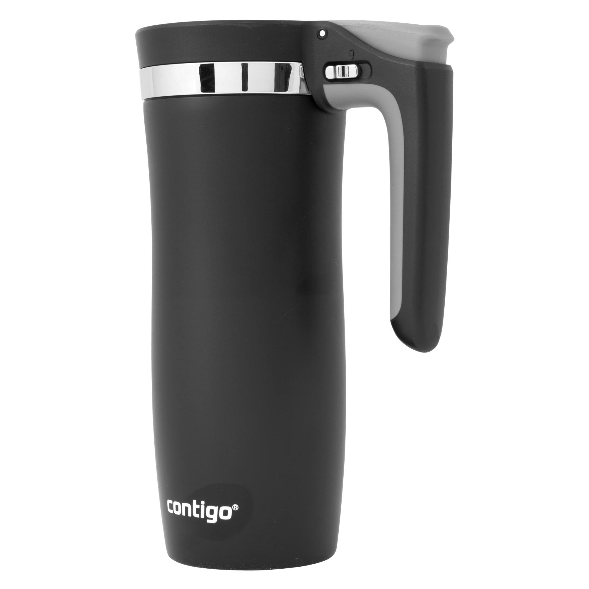 Contigo® Handled Stainless Steel Travel Mug with Easy-Clean AUTOSEAL® Lid | 16oz | Matte Black | Cup Holder