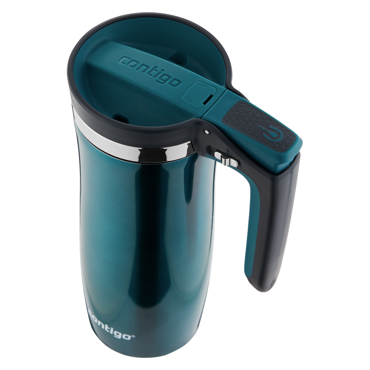 Contigo® Handled Stainless Steel Travel Mug with Easy-Clean AUTOSEAL® Lid | 16oz | Evergreen | Cup Holder