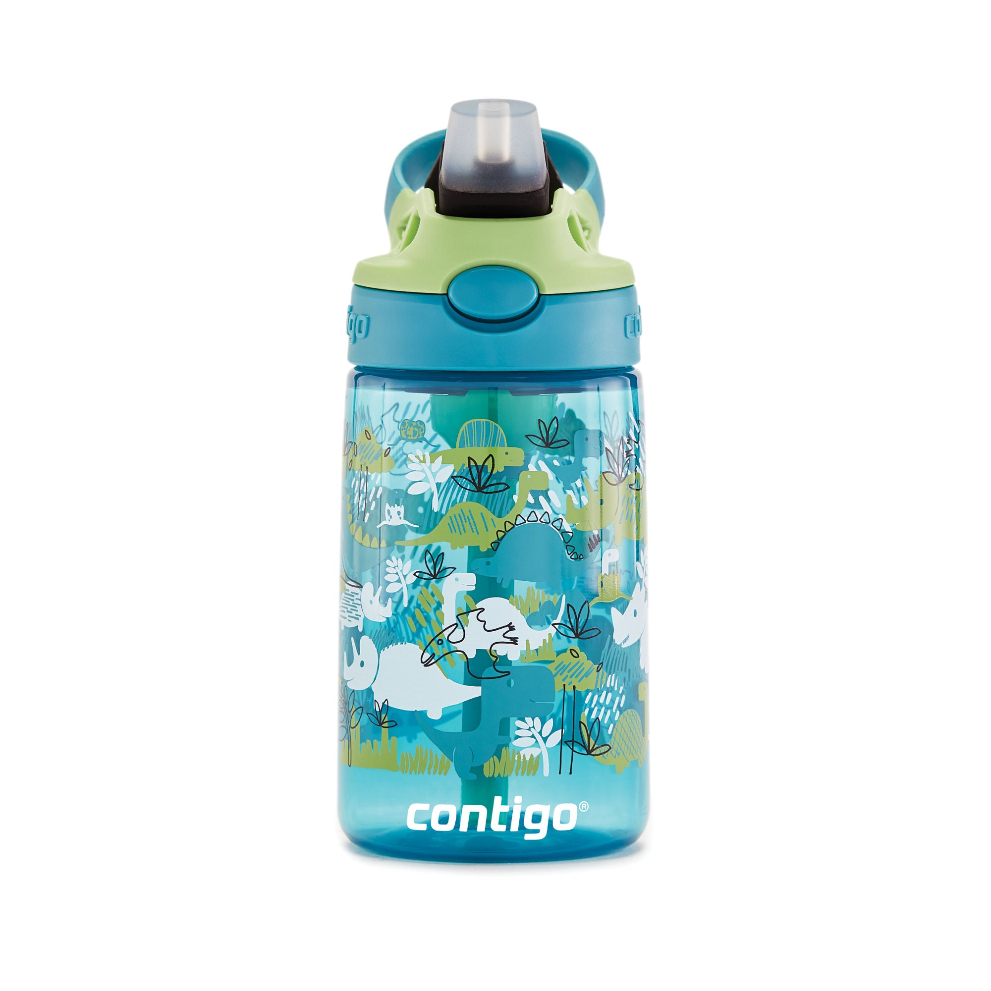 Contigo® Kids Straw Water Bottle with AUTOSPOUT® Lid | 14oz | Dinos
