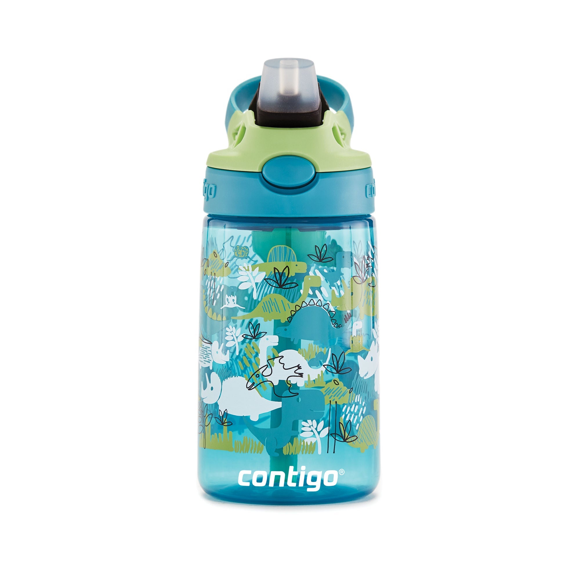Contigo® Kids Straw Water Bottle with AUTOSPOUT® Lid | 14oz | Dinos