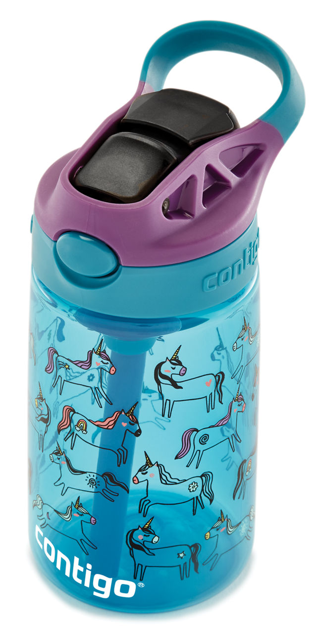 Contigo® Kids Straw Water Bottle with AUTOSPOUT® Lid | 14oz | Unicorns