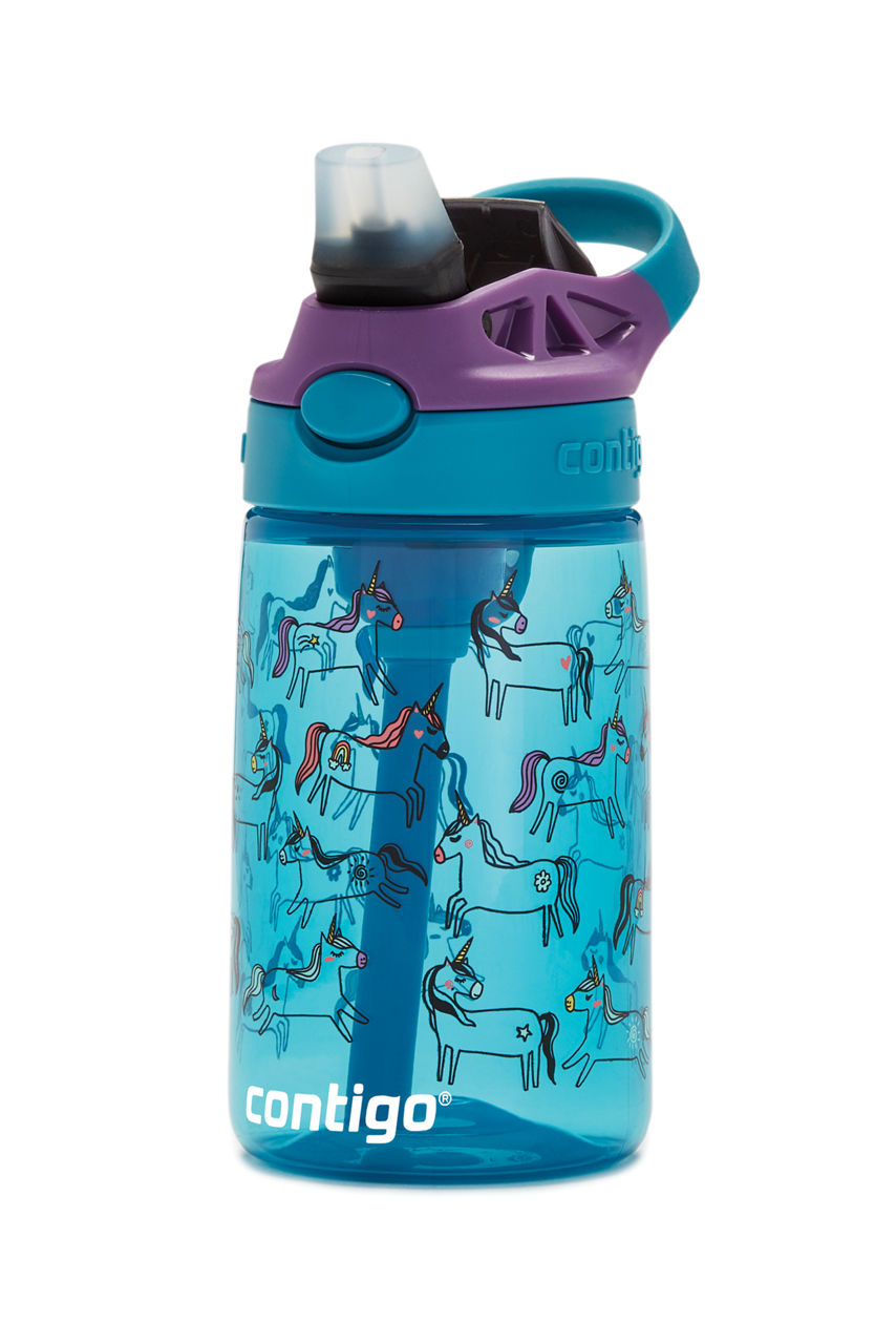 Contigo® Kids Straw Water Bottle with AUTOSPOUT® Lid | 14oz | Unicorns