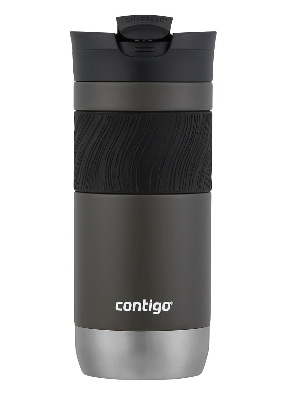 Contigo® Byron 2.0 Stainless Steel Travel Mug with SNAPSEAL™ Lid and Grip | 16oz | 2-Pack | Sake & Blue Corn | Cup Holder