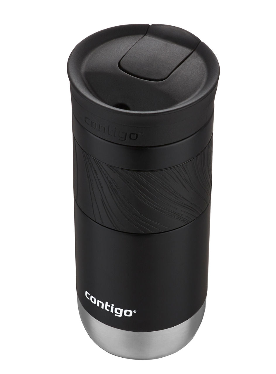 Contigo® Byron 2.0 Stainless Steel Travel Mug with SNAPSEAL™ Lid and Grip | 16oz | Licorice | Cup Holder