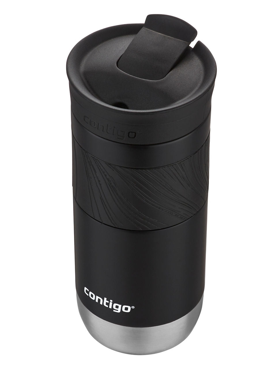 Contigo® Byron 2.0 Stainless Steel Travel Mug with SNAPSEAL™ Lid and Grip | 16oz | Licorice | Cup Holder