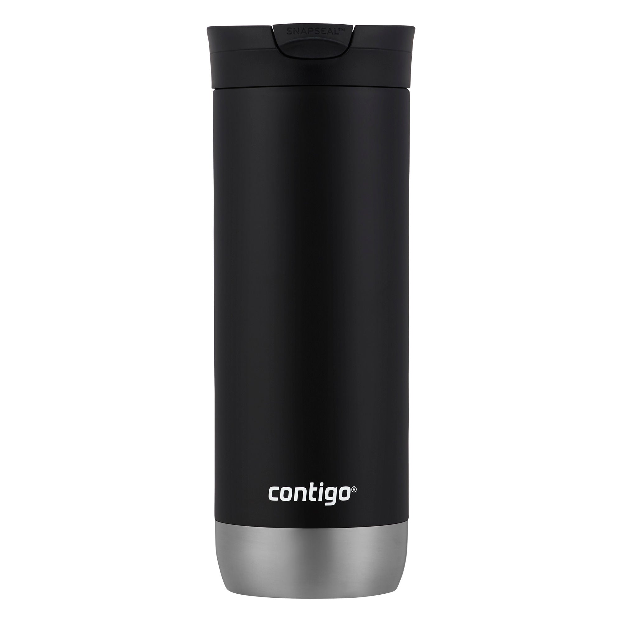 Contigo® Huron 2.0 Stainless Steel Travel Mug with SNAPSEAL™ Lid | 16oz | Licorice | Cup Holder