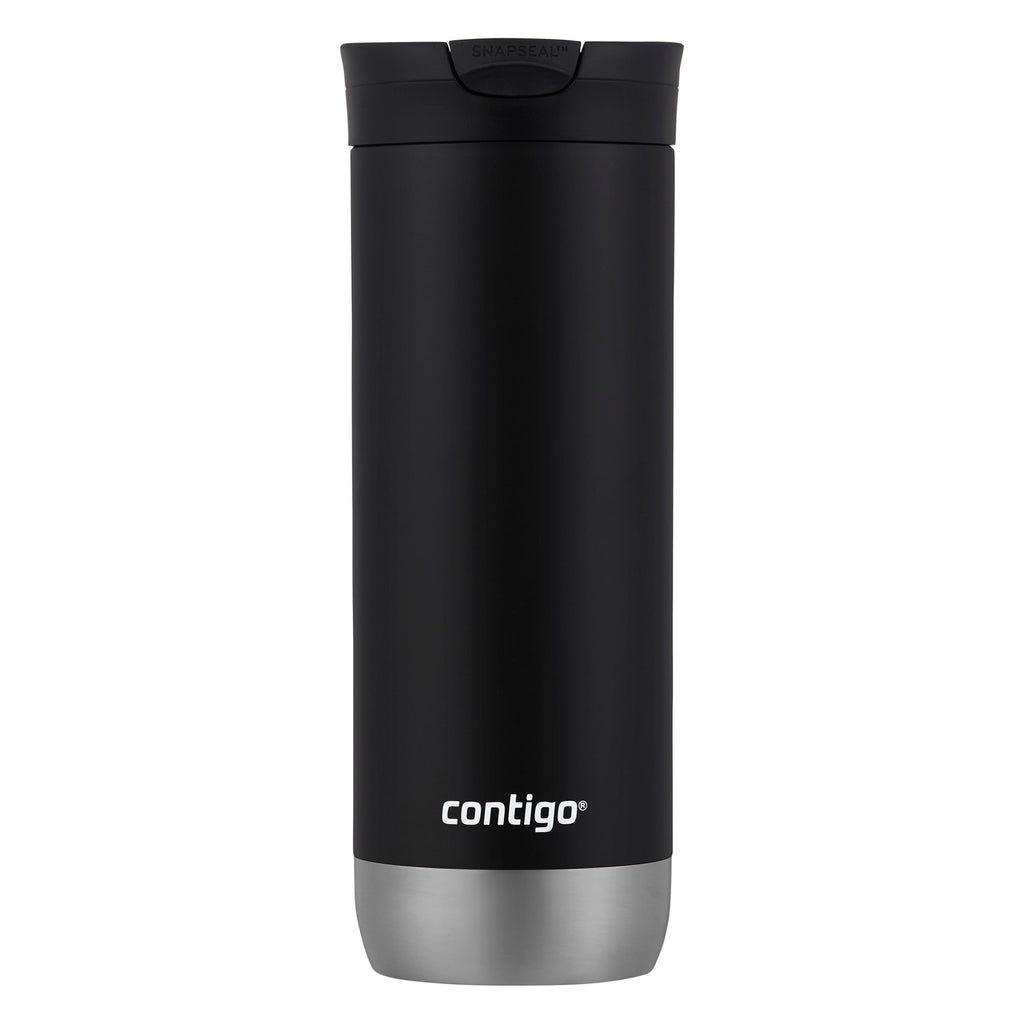 Contigo® Huron 2.0 Stainless Steel Travel Mug with SNAPSEAL™ Lid | 16oz | Licorice | Cup Holder