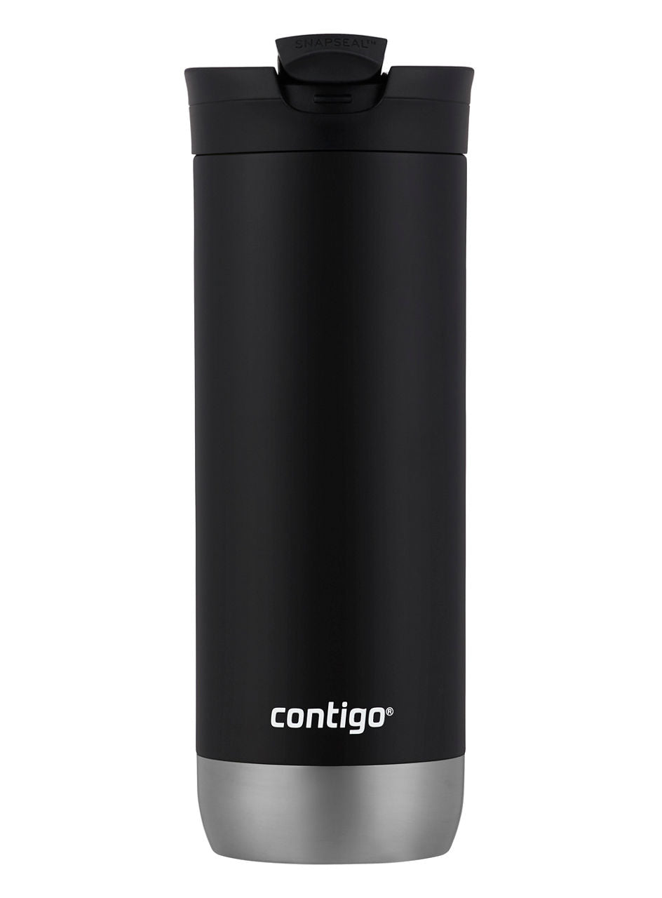 Contigo® Huron 2.0 Stainless Steel Travel Mug with SNAPSEAL™ Lid | 16oz | Licorice | Cup Holder