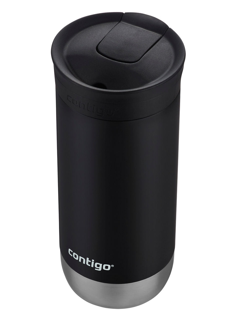 Contigo® Huron 2.0 Stainless Steel Travel Mug with SNAPSEAL™ Lid | 16oz | Licorice | Cup Holder