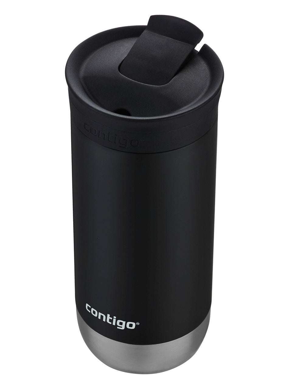Contigo® Huron 2.0 Stainless Steel Travel Mug with SNAPSEAL™ Lid | 16oz | Licorice | Cup Holder