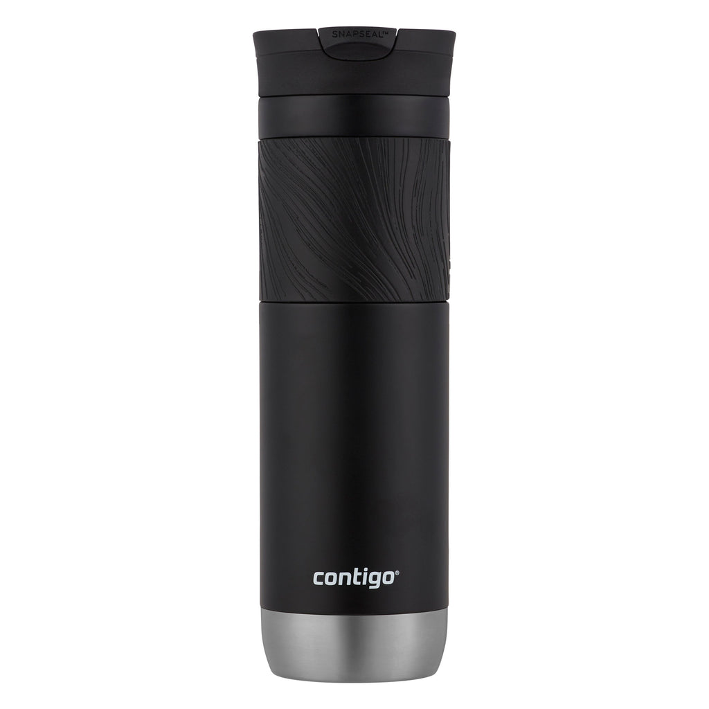 Contigo® Byron 2.0 Stainless Steel Travel Mug with SNAPSEAL™ Lid and Grip | 24oz | Licorice | Cup Holder