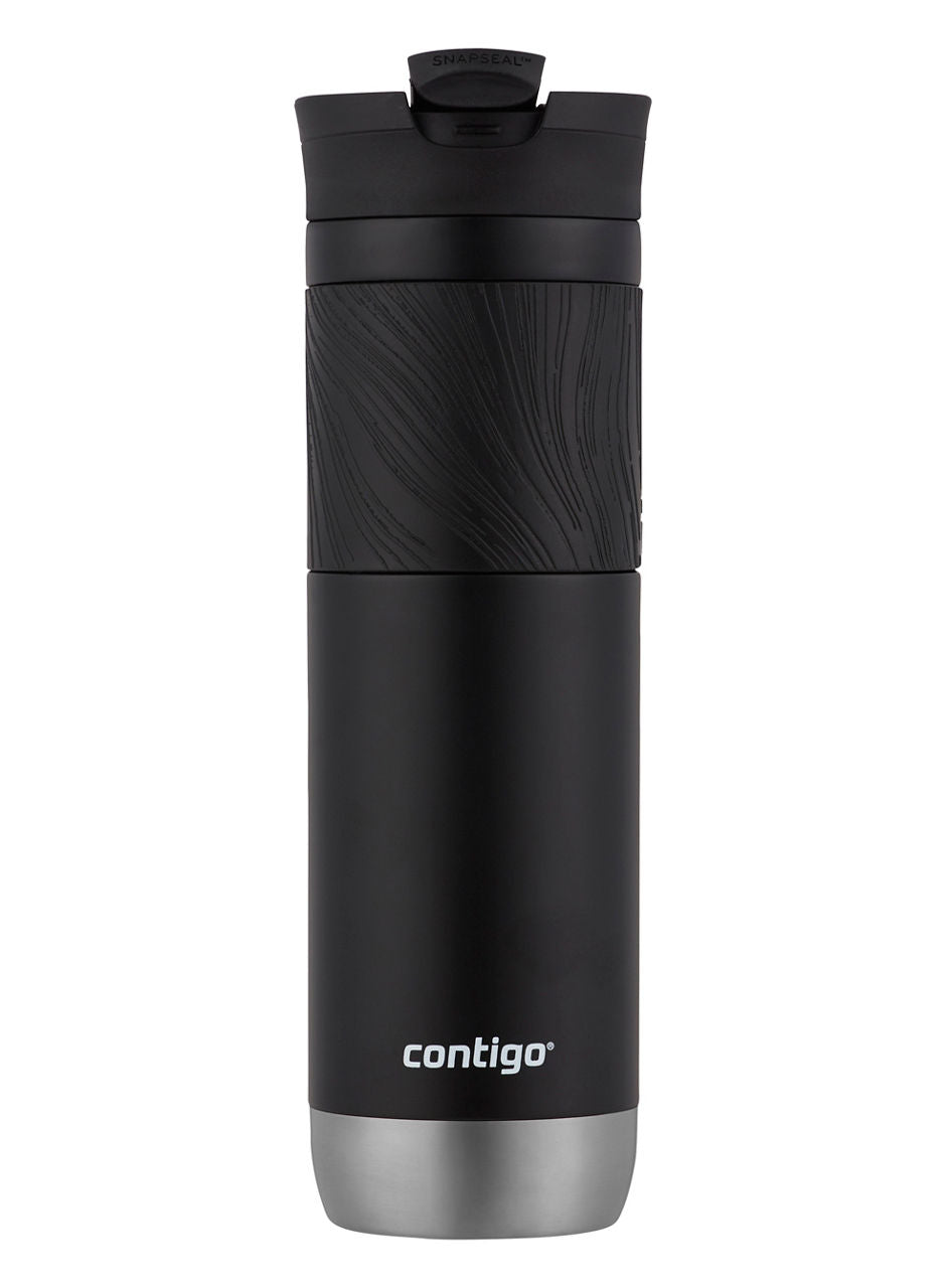 Contigo® Byron 2.0 Stainless Steel Travel Mug with SNAPSEAL™ Lid and Grip | 24oz | Licorice | Cup Holder