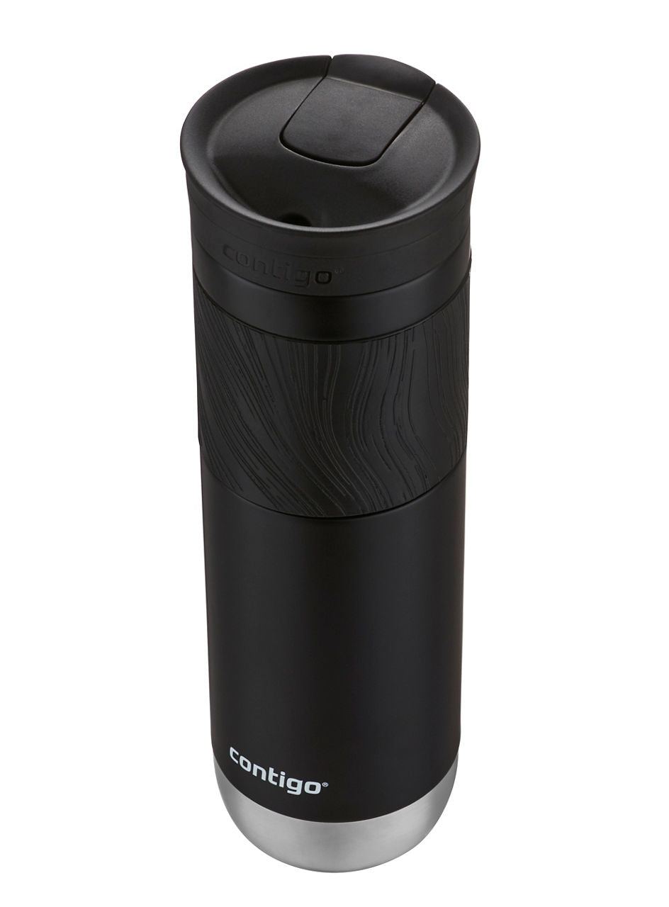 Contigo® Byron 2.0 Stainless Steel Travel Mug with SNAPSEAL™ Lid and Grip | 24oz | Licorice | Cup Holder