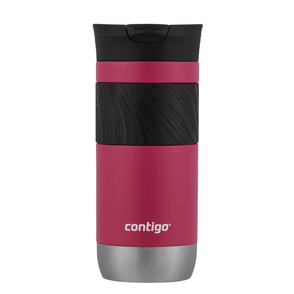 Contigo® Byron 2.0 Stainless Steel Travel Mug with SNAPSEAL™ Lid and Grip | 16oz | Dragon Fruit | Cup Holder