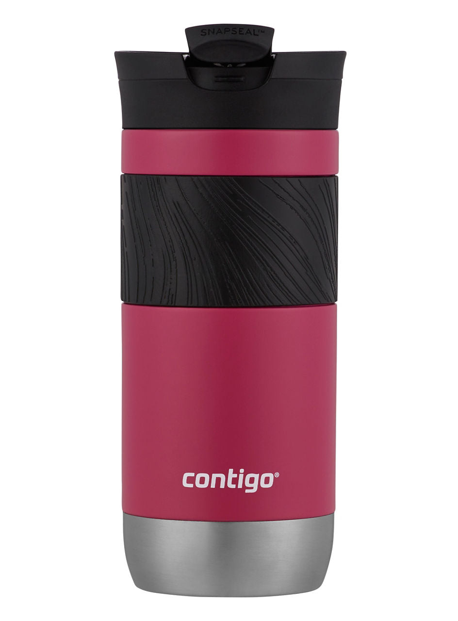 Contigo® Byron 2.0 Stainless Steel Travel Mug with SNAPSEAL™ Lid and Grip | 16oz | Dragon Fruit | Cup Holder