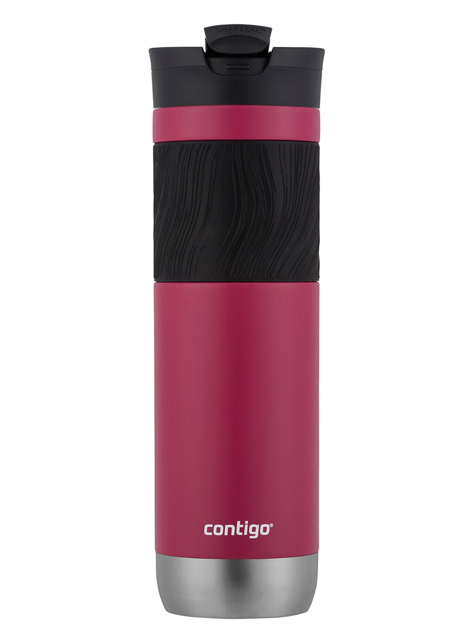 Contigo® Byron 2.0 Stainless Steel Travel Mug with SNAPSEAL™ Lid and Grip | 24oz | Dragon Fruit | Cup Holder