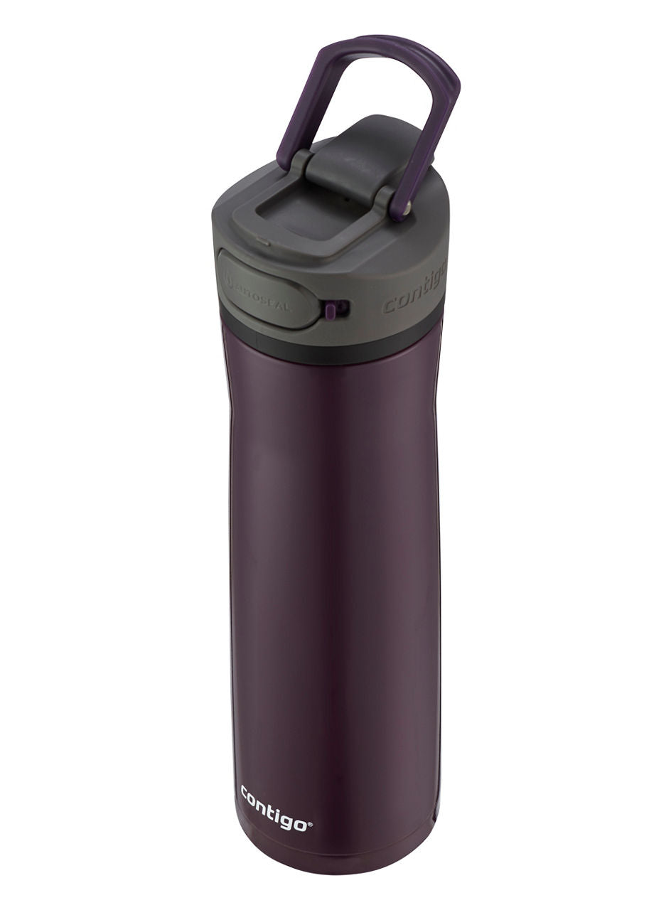 Contigo® Cortland Chill 2.0 Insulated Stainless Steel Water Bottle with AUTOSEAL® Lid | 24oz | Merlot | Cup Holder