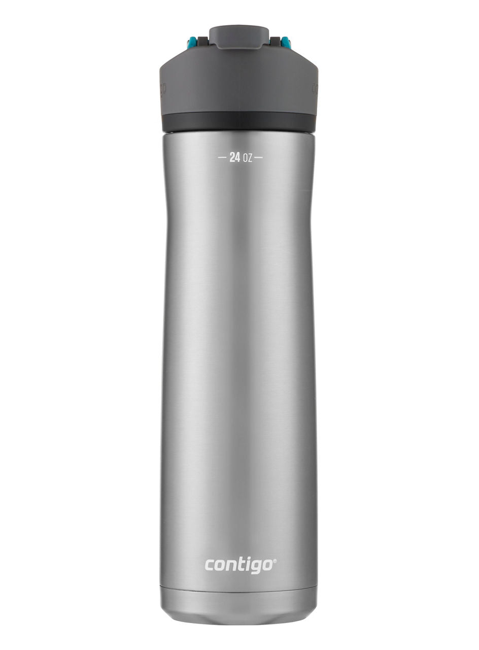 Contigo® Cortland Chill 2.0 Insulated Stainless Steel Water Bottle with AUTOSEAL® Lid | 24oz | Stainless Steel / Juniper | Cup Holder