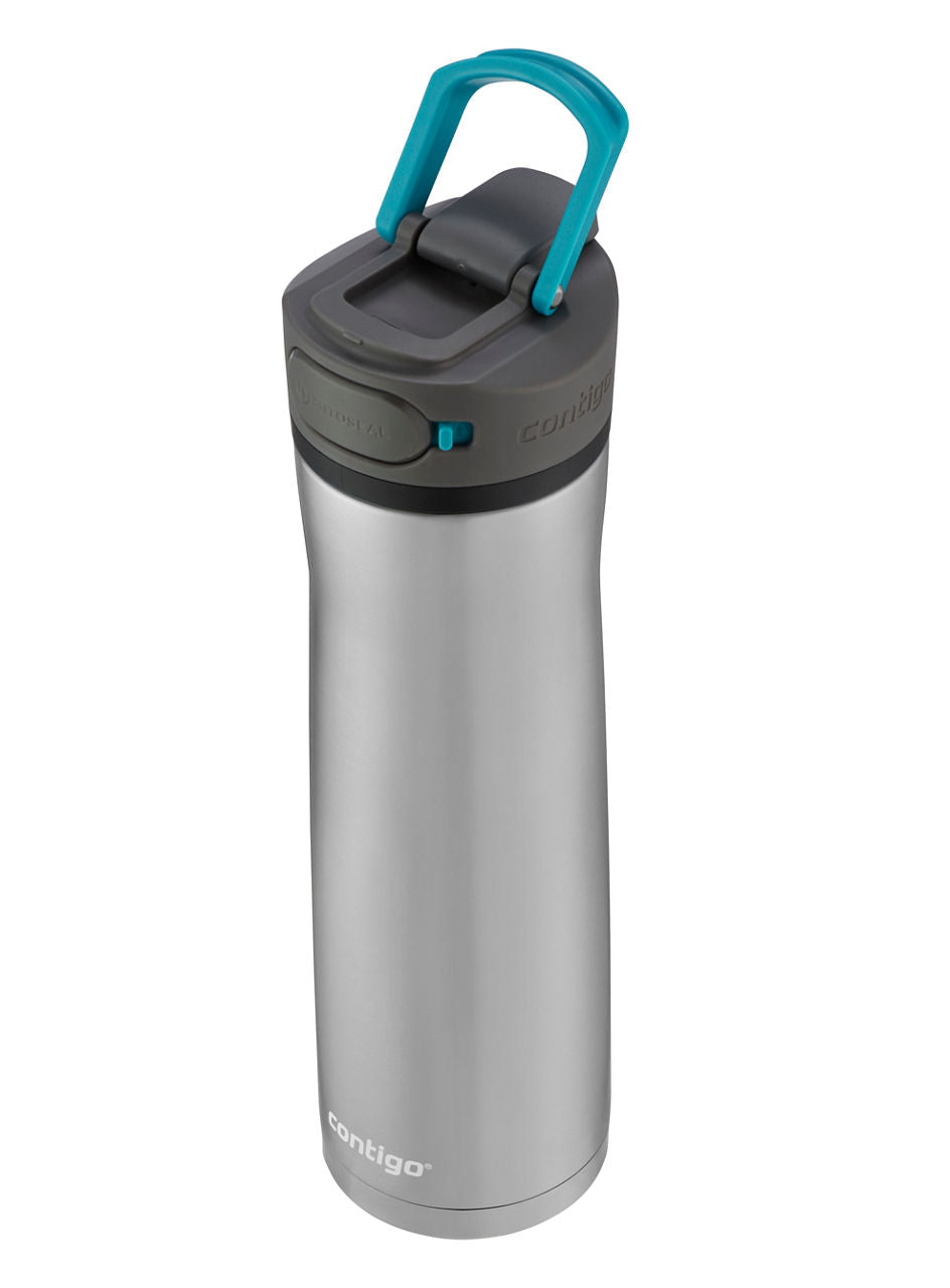 Contigo® Cortland Chill 2.0 Insulated Stainless Steel Water Bottle with AUTOSEAL® Lid | 24oz | Stainless Steel / Juniper | Cup Holder