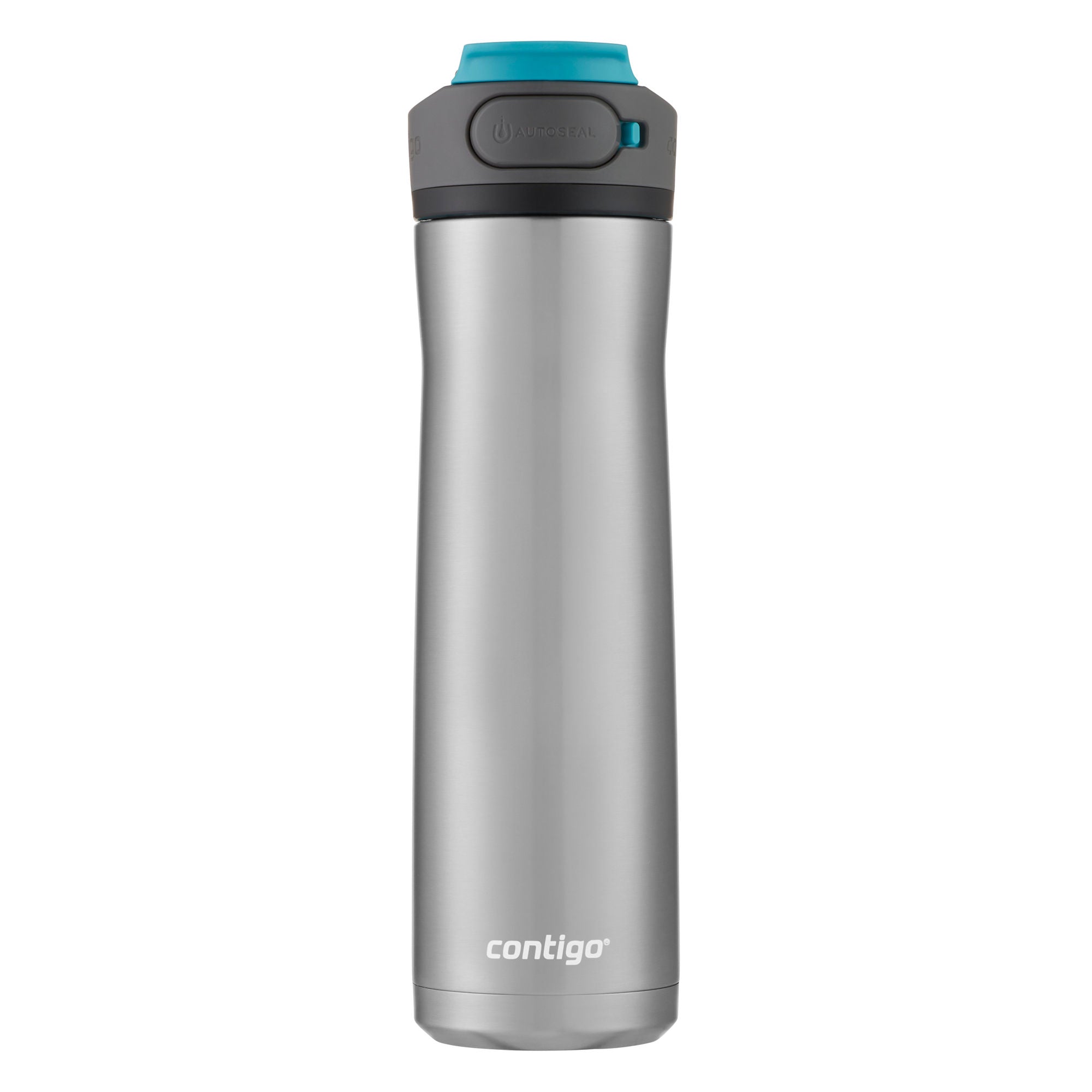 Contigo® Cortland Chill 2.0 Insulated Stainless Steel Water Bottle with AUTOSEAL® Lid | 24oz | Stainless Steel / Juniper | Cup Holder