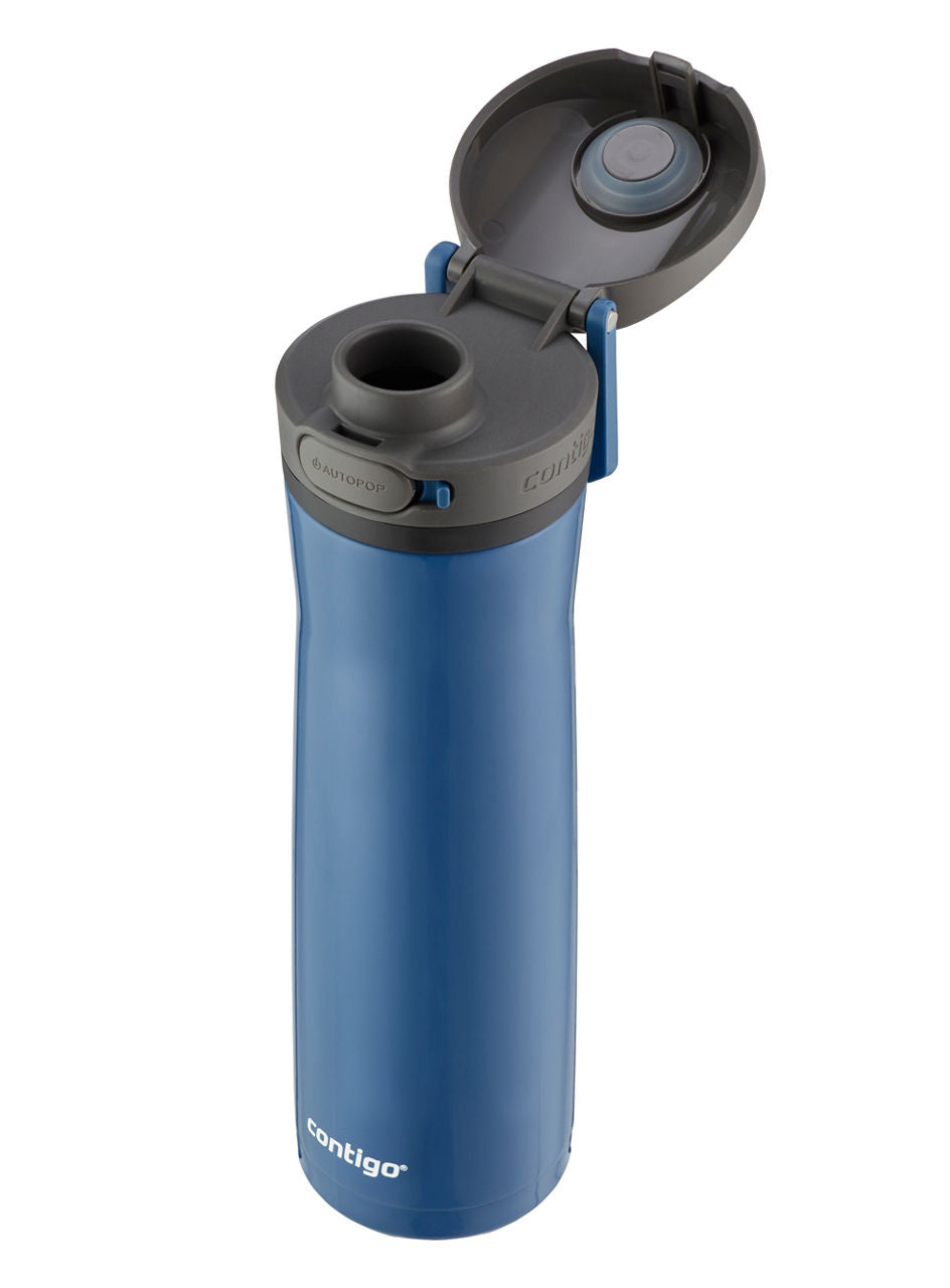 Contigo® Jackson Chill 2.0 Stainless-Steel Water Bottle with AUTOPOP® Lid | 32oz | Blue Corn | Cup Holder