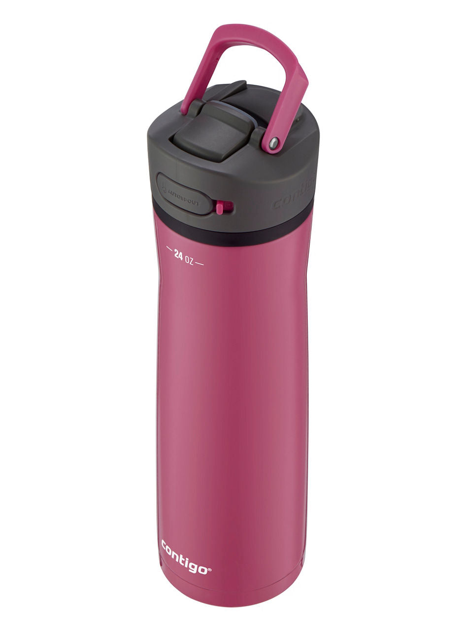 Contigo® Ashland Chill 2.0 Stainless Steel Water Bottle with AUTOSPOUT® Lid | 24oz | Dragon Fruit | Cup Holder