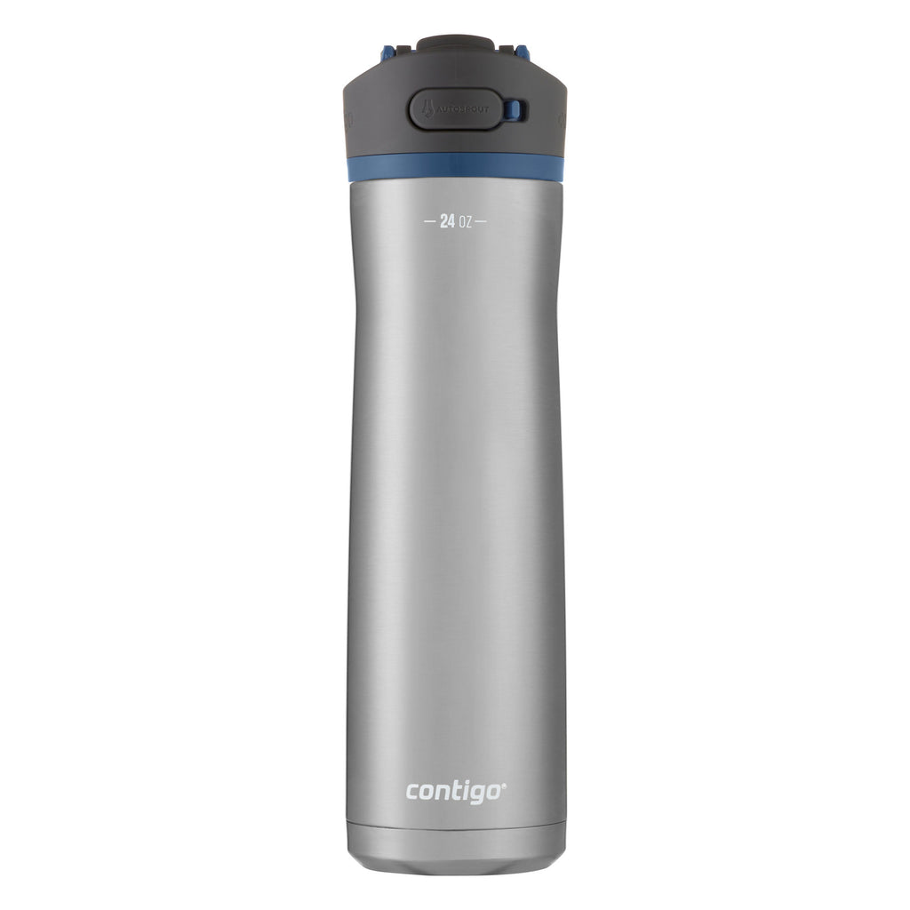 Contigo® Ashland Chill 2.0 Stainless Steel Water Bottle with AUTOSPOUT® Lid | 24oz | Blue Corn Trim | Cup Holder