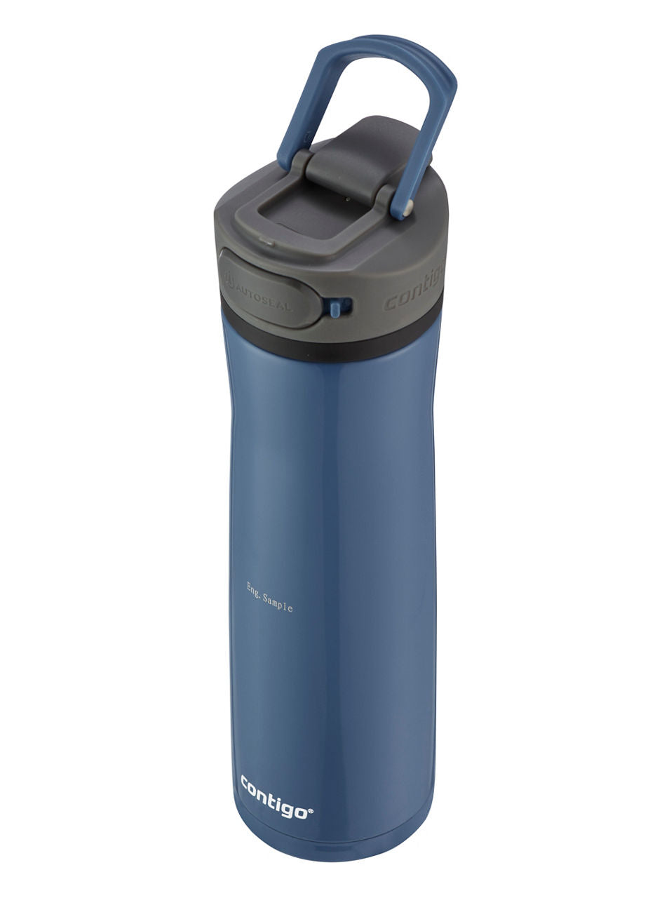 Contigo® Cortland Chill 2.0 Insulated Stainless Steel Water Bottle with AUTOSEAL® Lid | 24oz | Blue Corn | Cup Holder