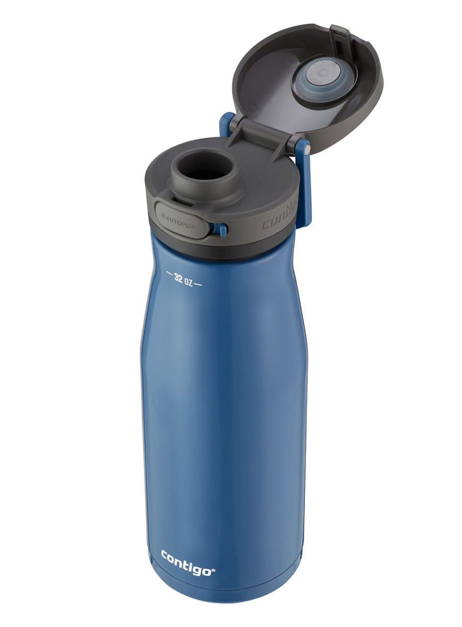Contigo® Jackson Chill 2.0 Stainless-Steel Water Bottle with AUTOPOP® Lid | 32oz | Blue Corn