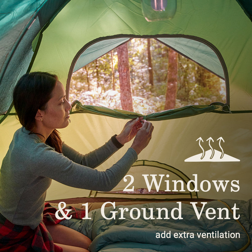 Coleman Sundome® 3-Person Camping Tent | 7 x 7'with 4'4" center height | Spruce Green