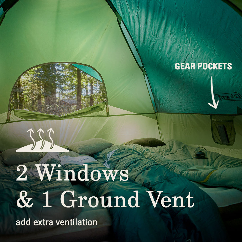 Coleman Sundome® 6-Person Camping Tent | 10 x 10 ft. with 6 ft. center height | Spruce Green