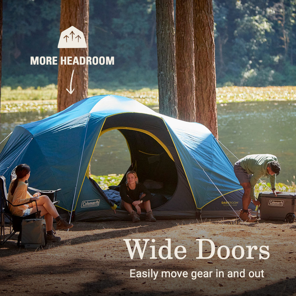 Coleman Skydome™ XL 10-Person Camping Tent with Dark Room™ Technology | 16 x 9'with 6'6
