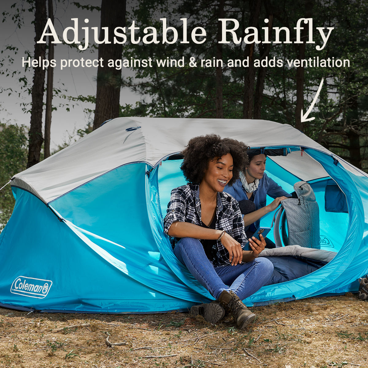 Coleman 4-Person Camp Burst™ Pop-Up Tent | 9'2 | Blue