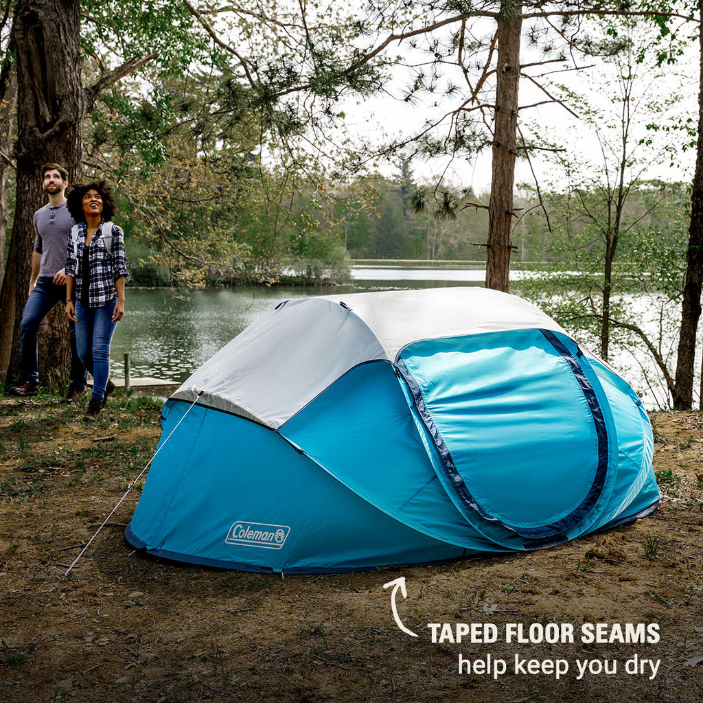Coleman 4-Person Camp Burst™ Pop-Up Tent | 9'2 | Blue