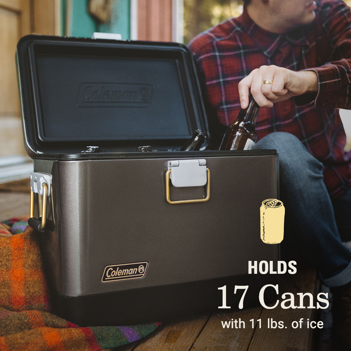 Coleman 1900 Collection™ 20-Quart Steel Belted® Cooler | Gunmetal