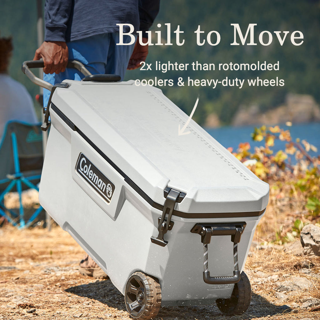 Coleman Convoy™ Series 100-Quart Cooler With Wheels | White