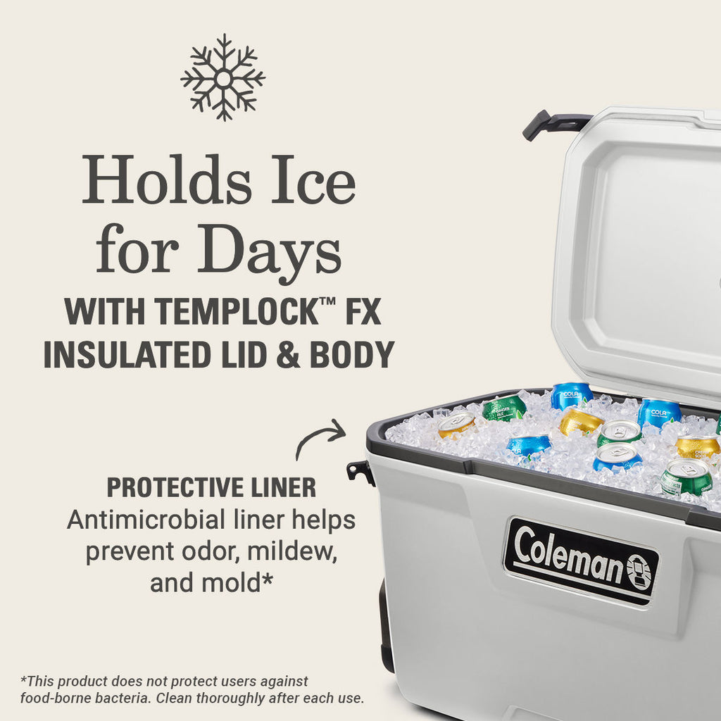 Coleman Convoy™ Series 100-Quart Cooler With Wheels | White