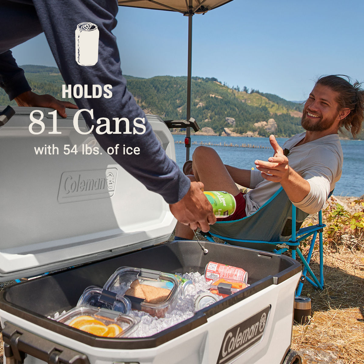 Coleman Convoy™ Series 100-Quart Cooler With Wheels | White