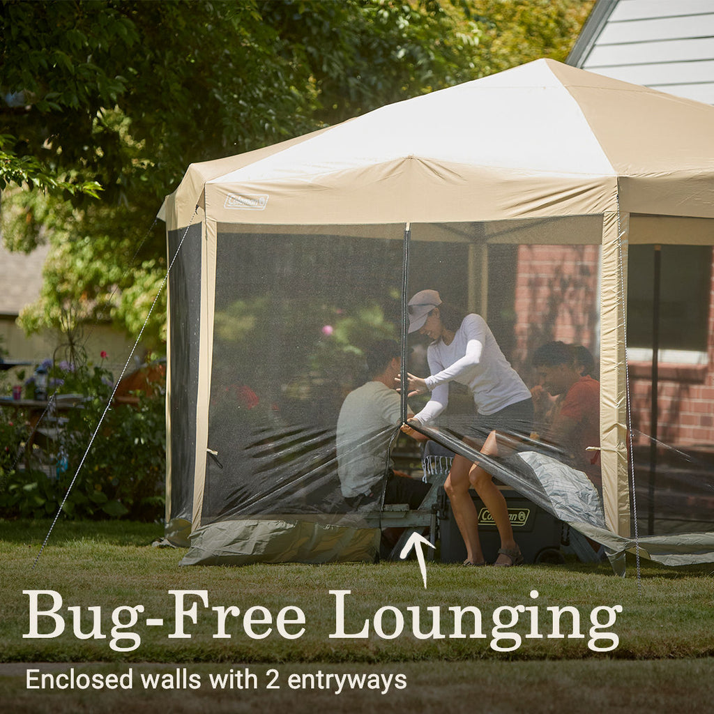Coleman Back Home™ 15 x 13 Screen Canopy Tent | Light Oak