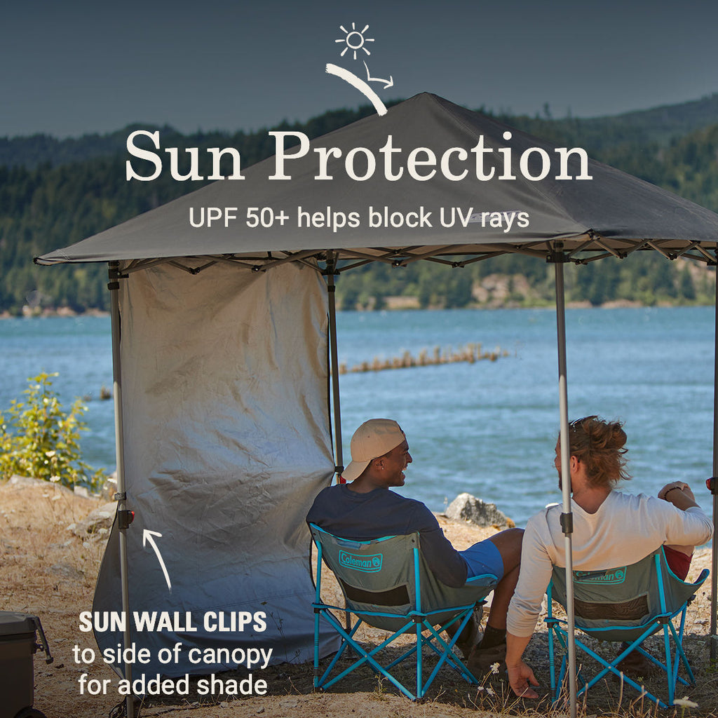 Coleman OASIS™ Lite 7 x 7 Canopy with Sun Wall | 7 x 7 ft.; 8 ft. center height | Black
