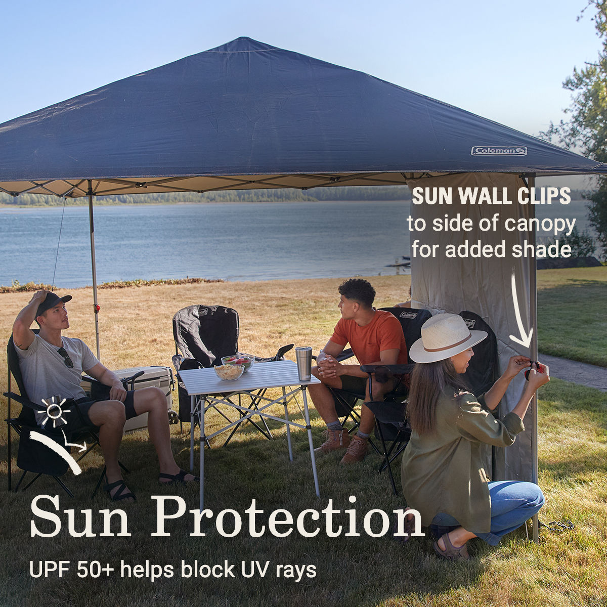 Coleman OASIS™ Lite 10 x 10 Canopy with Sun Wall | 10 x 10 ft.; 8' | Black