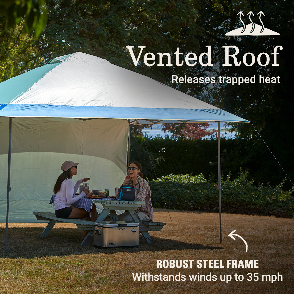 Coleman OASIS™ 13 x 13 Canopy with Sun Wall | Moss
